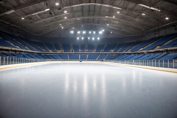 hockey stadium with lights