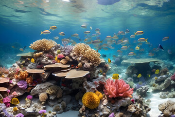 Coral reef and fishes