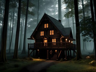 House in the woods, Generative AI