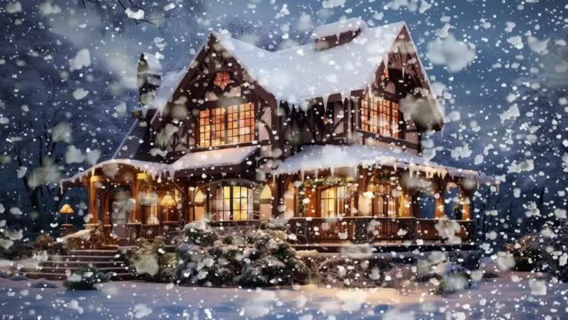 Traditional wooden architecture creating a cozy winter home.