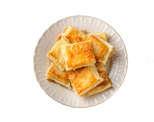 Delicious Turkish Tray pastry, Su boregi with cheese. Adana borek.