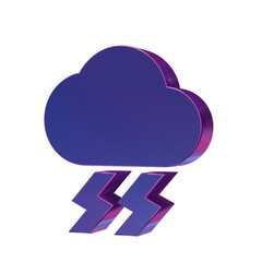 Beautiful abstract illustrations Blue Thunderstorm symbol icons