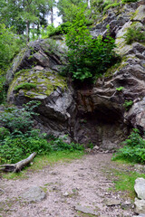 Raven Rocks (polish: Krucze Skaly), a rock group 25 m high, located in the Karkonosze Mountains, Karpacz, Poland