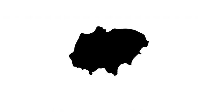 Animated video of a usak map in Turkey
