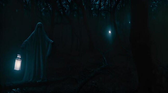 Eerie Apparitions, The Haunting of the Lantern-Carrying Ghosts in the Unfathomable Forest