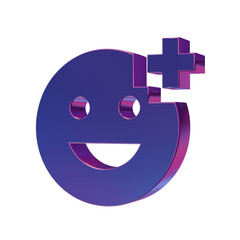 Obraz premium Beautiful abstract illustrations Blue Add Reaction symbol icons