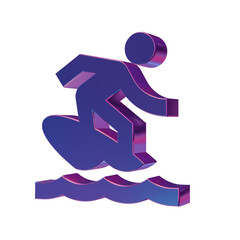 Beautiful abstract illustrations Blue Surfing symbol icons