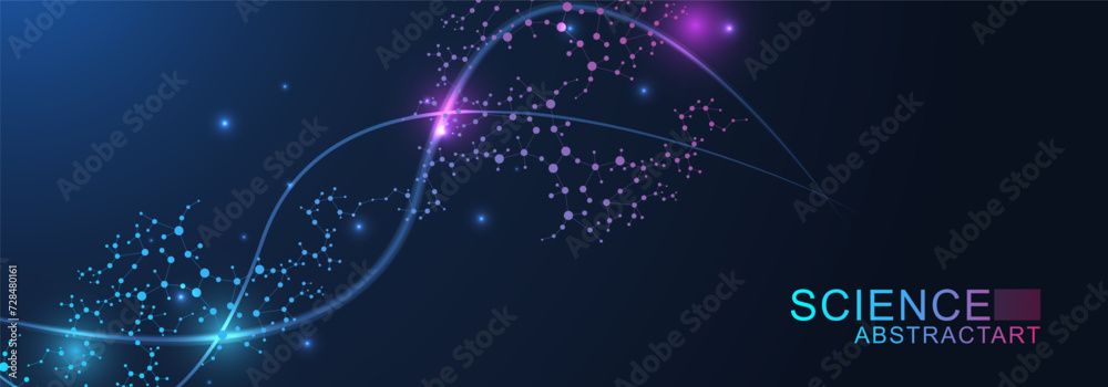Canvas Prints ai technology abstract background. ai generative art creative banner concept in the digital style. h