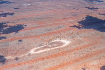 pan and dune stripes in Kalahari, west of Stampriet, Namibia
