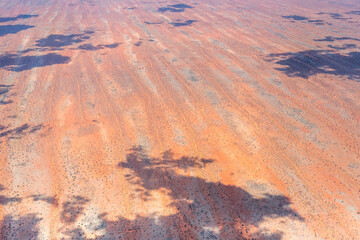 cloud shadows on dune stripes in Kalahari, west of Stampriet, Namibia