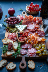 Gorgeous Charcuterie Board with Prosciutto, Cheese and Olives