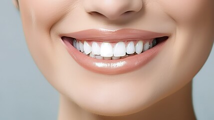 Obraz premium Cute smile with very clean perfect teeth.