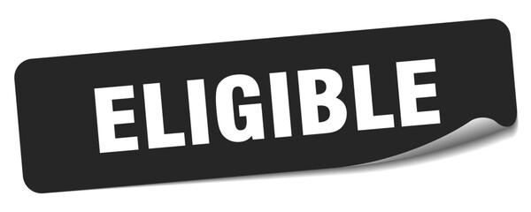eligible sticker. eligible label - obrazy, fototapety, plakaty