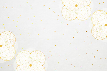 Luxury graceful Japanese modern style background with Japanese washi paper texture. Abstract floral patterned washi paper.