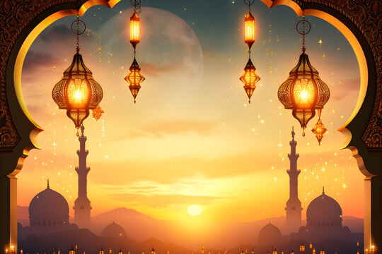  Ramadan in sunset