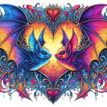 valentine pair of bats