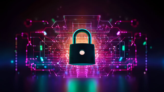 Cybersecurity Network Protection

Vivid holographic padlock over a network diagram, symbolizing cybersecurity, data encryption, and digital protection strategies.