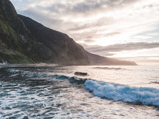Madeira island, mountains, sea, rocks