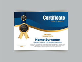 Vector clean and simple Certificate design template