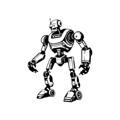 robot cyborg vector