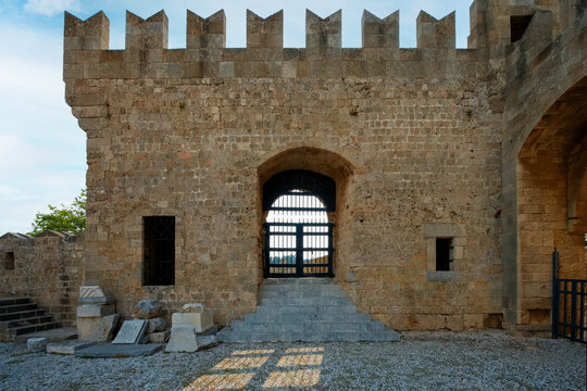 The city of Rhodes, the island of Rhodes, Greece, part of the Palace of the Grand Masters. This powerful castle was the seat of the Order of St. John, who conquered Rhodes in 1309