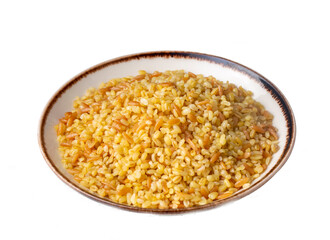 Traditional delicious Turkish food, bulgur pilaf with vermicelli (Turkish name; arpa sehriyeli bulgur pilavi)