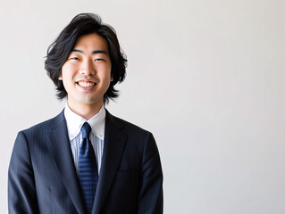意欲に満ちた日本の若いビジネスマン - obrazy, fototapety, plakaty