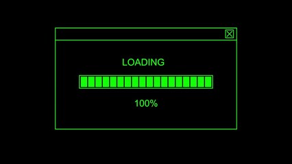 Loading screen bar horizontal with retro style. Retro loading screen 