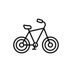 Obraz premium Bike outline icons, minimalist vector illustration ,simple transparent graphic element .Isolated on white background
