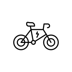 Bike outline icons, minimalist vector illustration ,simple transparent graphic element .Isolated on white background