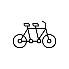 Fototapeta na wymiar Bike outline icons, minimalist vector illustration ,simple transparent graphic element .Isolated on white background