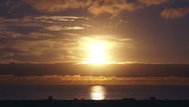 Sunrise over the Dunes of Maspalomas and the Atlantic Ocean on Gran Canaria