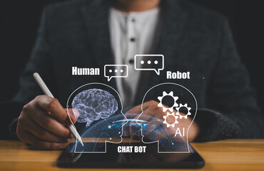 Conceptually, an AI chatbot or artificial intelligence that can naturally communicate through messages with humans Chat ai