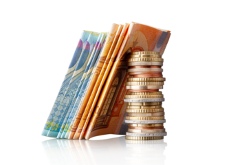 Euromünzen und Euroscheine