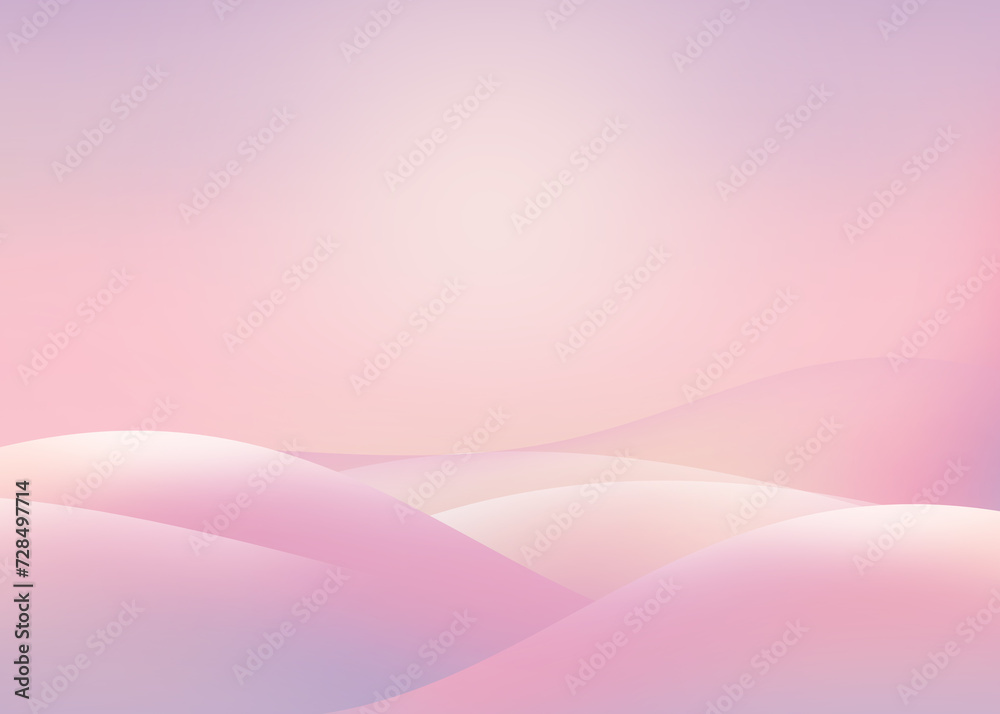 Poster Soft light pastel color background with curve wave pattern graphics illustration for Abstract Modern Presentation illustration web template backgroung backdrop desktop