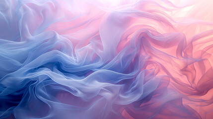 Delicate wisps of rose quartz and serenity blue intertwine, crafting an abstract representation of fleeting tranquility.  - obrazy, fototapety, plakaty