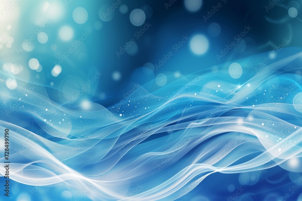 Poster transform your space with a modern and futuristic abstract background featuring flowing blue and whi