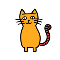 cat cartoon isolated