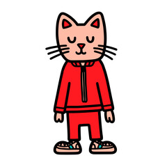 cat cartoon isolated