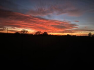 sunset in the mountains