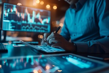 As a finance trade manager, I constantly monitor stock market charts and analyze broker data to optimize my portfolio strategy and stay ahead in the business.
