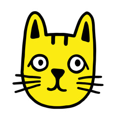 cat with a smile cartoon isolated