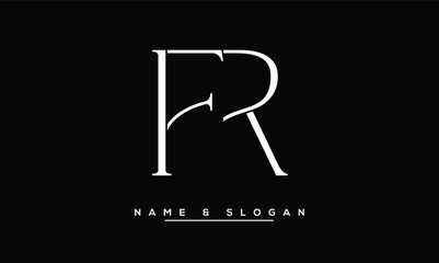 FR, RF,  F,  R  Abstract  Letters  Logo  Monogram