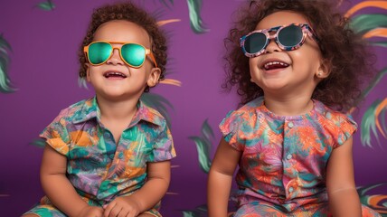 group of little boys and girls smiling in casual wear