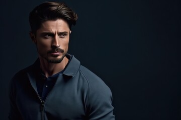 Obraz premium confident and casual wear male model studio photoshoot