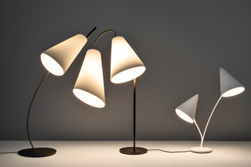 lamp on black background