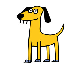 dog cartoon isolated