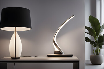 lamp on the table