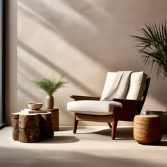 modern living room with chair