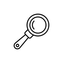 Magnifying glass outline icons, minimalist vector illustration ,simple transparent graphic element .Isolated on white background